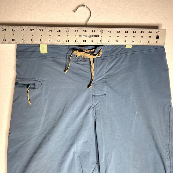 Patagonia Mens Swim Trunk Blue with‎ Gold embroidery Size 34 - Picture 8 of 9
